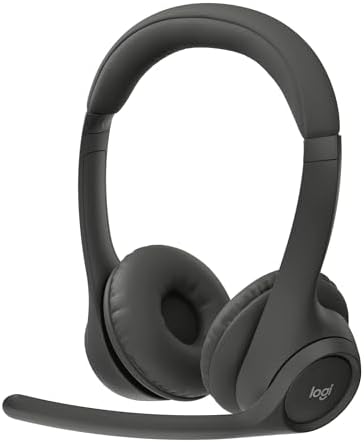 Logitech Zone 301 Wireless Bluetooth Headset with Noise-Canceling Microphone, Compatible with Windows, Mac, Chrome, Linux, iOS, iPadOS, Android – Graphite, Pack of 4 by Unknown
