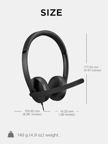 Lenovo 115 USB-A/USB-C Wired Stereo Headset – Lightweight, Noise-Cancelling, in-Line Control Box, USB-A to USB-C Adapter, Over-Ear Design, Headset with Mic for PC and Laptop, Black - Image 6