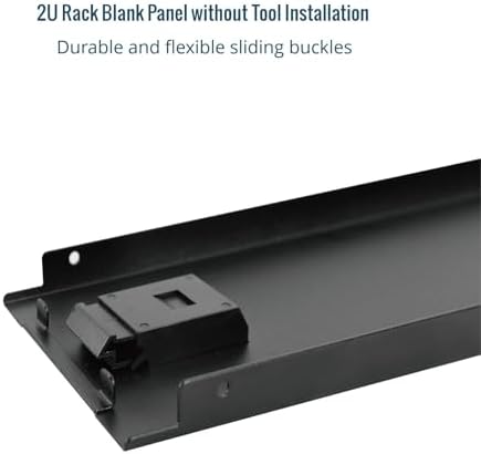 Tecmojo 5 Pack 2U Blank Panel, Cold Rolled Steel Rack Blank Panel, Rack Mount Plate for 19 in Server Rack Enclosure or Network Cabinet, Toolless Mounting, Black - Image 6