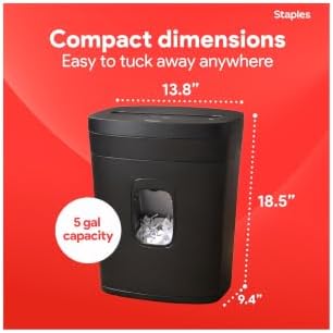 Staples 12-Sheet Micro-Cut Paper Shredder, High-Security, Anti-Jam, Black - Image 3