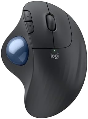 Logitech Ergo M575S Wireless Bluetooth Trackball Mouse - Graphite Blue Ball by Unknown