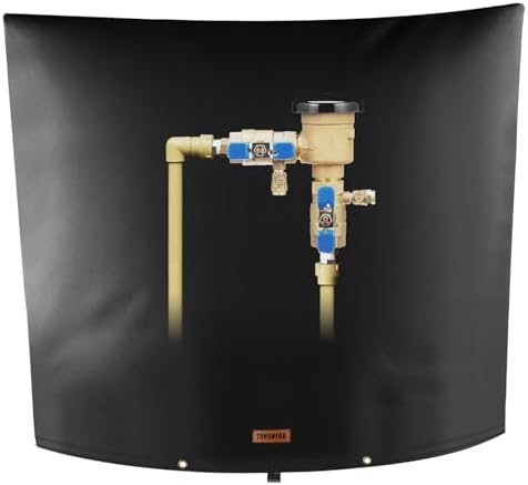 TOHONFOO Backflow Preventer Cover, Pipe Freeze Insulation, 50"Wx40"H, Black by TOHONFOO