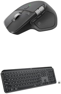 Logitech MX Master 4 Ergonomic Wireless Bluetooth Mouse with Haptic Feedback + MX Keys S Wireless Bluetooth Keyboard with Backlit Low Profile Quiet Keys - USB-C, Windows, Linux, Chrome, Mac - Graphite by Googlebook