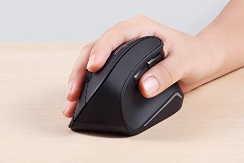 Perixx PERIMICE-804 Bluetooth Vertical Mouse, Bluetooth Connection for Windows and Android System, Works Without USB Receiver, Black - Image 2