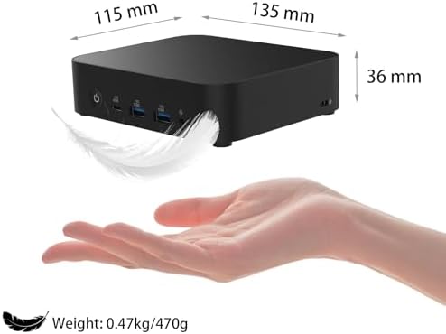 NUC 14 Essential NUC14MNK150 Mini PC - Intel N150 IntelGraphics, DDR5-4800, Wi-Fi 6E, Triple 4K Display, 2.5GbE LAN, 0.56L Compact Desktop for Office & Business(Barebone No RAM/SSD/OS) - Image 4