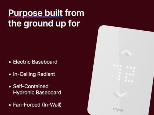 Mysa Smart Thermostat LITE for Electric Baseboard Heaters | Save Up to 26% on Heating | WiFi Programmable | 7-Day Scheduling | HomeKit, Alexa, Google | 120V-240V - Image 4