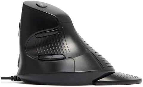DELUX Wired Ergonomic Vertical Mouse, for Medium Hands(M618XU-Black) by DELUX