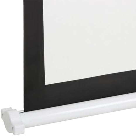 SUPER DEAL 92'' 16:9 HD Motorized Projection Screen with Remote Control, Foldable Anti-Crease Portable Projector Movie Screen for Home Theater Education Outdoor Indoor Public Display, White - Image 5