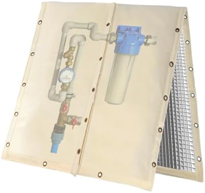 TOHONFOO 4-Way Open Backflow Preventer Pipe Cover Outside, 30"Wx30"H, Beige - Image 2