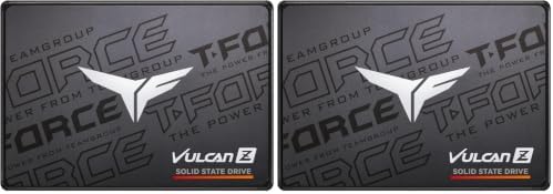 TEAMGROUP T-Force Vulcan Z 512GB SLC Cache 3D NAND TLC 2.5 Inch SATA III Internal Solid State Drive SSD (R/W Speed up to 530/470 MB/s) T253TZ512G0C101 (Pack of 2) by TEAMGROUP