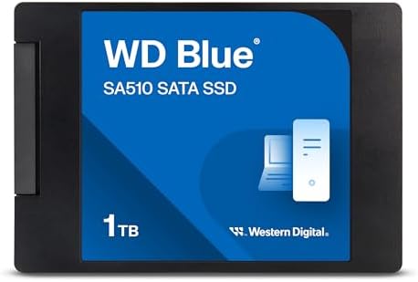 Western Digital 1TB WD Blue SA510 SATA Internal Solid State Drive SSD - SATA III 6 Gb/s, 2.5"/7mm, Up to 560 MB/s - WDS100T3B0A by Sandisk
