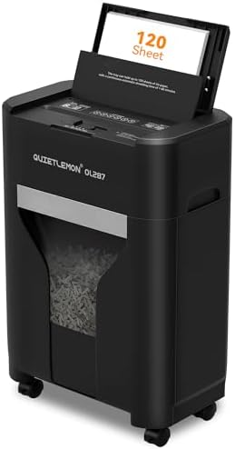 120 Sheet Auto Feed Paper Shredder (OL287 2.0) by QUIETLEMON