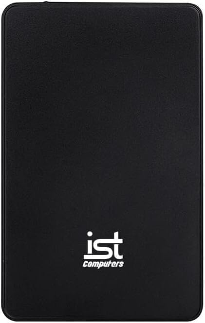 ist computers 1TB External Hard Drive, USB 3.0, Ultra Slim Portable HDD Storage for PC & Mac Laptop, Desktop, PS4, PS5, Xbox One External Storage, Plug and Play Backup Drive, Home, Business, Black by ISTComputers