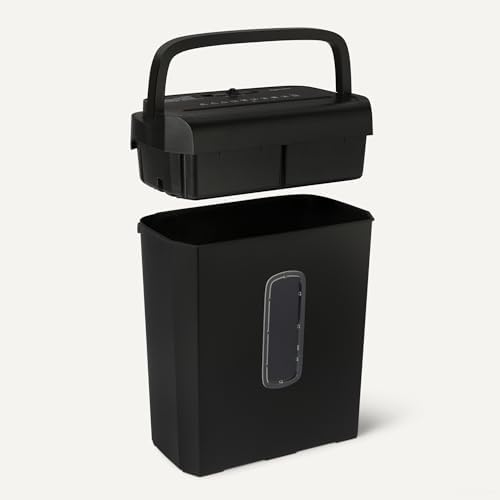 Amazon Basics 6-Sheet High Security Cross-Cut Paper and Credit Card Shredder, 3.7 Gallon, Shreds Staples, Auto Shut-Off, Compact Design for Home, Black - Image 3