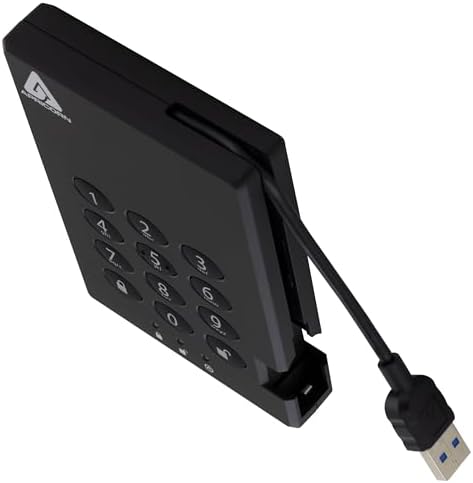 Apricorn 500GB Aegis Padlock USB 3.0 256-bit AES XTS Hardware Encrypted Portable External Hard Drive (A25-3PL256-500) - Image 4
