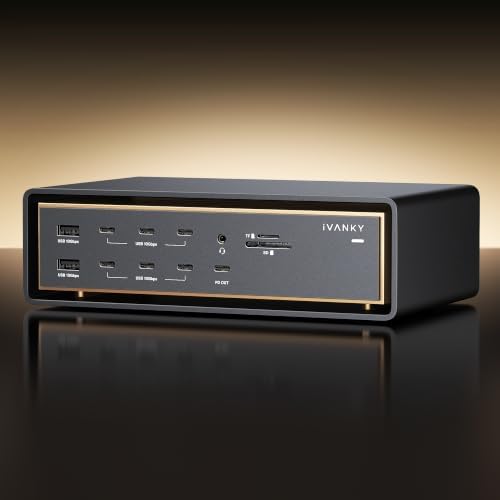 iVANKY 26-in-1 FusionDock Ultra Compatible with Thunderbolt 5, 10GbE Dock by ivanky