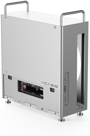 ACASIS 40Gbps Mac mini M4 Dock & Stand with Dual-Bay NVMe SSD Enclosure，11-in-1 Docking Station for Mac mini M4/M4 Pro, Dual DisplayPort MST, 3×USBA 10Gbps, 30W PD, SD/TF Reader by ACASIS