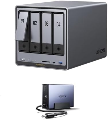UGREEN DXP4800 Pro & US3000, 12000mAh Uninterruptible Battery Power Supply Bundle NAS DXP4800 Pro 4-Bay Desktop NAS with144TB Storage Capacity. by UGREEN