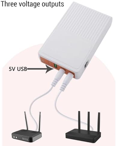 Uninterruptible Power Supply, 8000mAh Mini UPS Battery Backup for Router Camera Modem, with USB and DC Ports, Suitable for Power Outages - Image 5