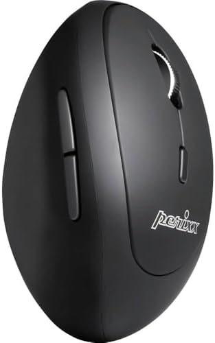 Perixx PERIMICE-819B Bluetooth Portable Vertical Mouse - Wireless 3-in-1 Multi-Device Spec - Silent-Click - Portable Compact Size - Black - Right Handed - Image 4
