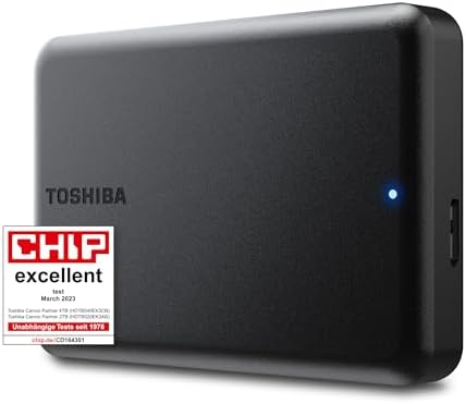Toshiba Canvio Partner 4TB Portable 2.5’’ External Hard Drive, USB 3.2, Mac by ToshibaTV