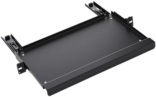 AceOrbit 1U Keyboard Tray 10inch Deep, Universal 19" Rack Mount Sliding Shelf Tray 10inch Deep for Network Equipment Server Rack or Cabinet by Unknown