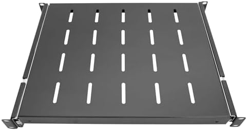 GlobalRack 1U Sliding Shelf,14-22" Adjustable, Double-Sided, Soft-Close - Image 3