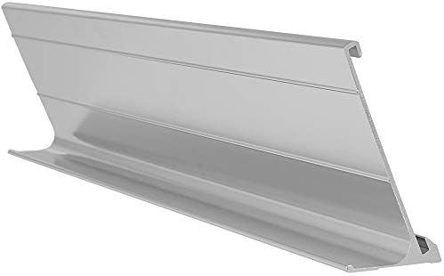 ExcelMark 2"x 8"Aluminum Name Plate Holder for Desk - Office Business Door Sign Holder - Silver - Image 2
