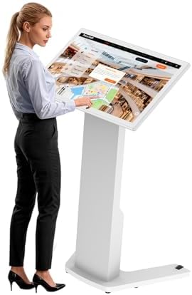 32 Inch Touch Screen Self Service Kiosk, Floor Standing Digital Signage Display, FHD Android Interactive Information Kiosk for Retail Stores, Restaurants, Shopping Mall Wayfinding, Advertising by Cryonavis