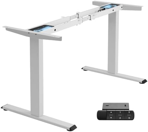 TOPSKY Dual Motor Standing Desk Frame, 225 lbs Capacity, White by TOPSKY