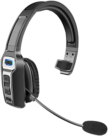 Sarevile Trucker Bluetooth Headset, V5.2 Wireless Headset with Upgraded Microphone AI Noise Canceling, On Ear Bluetooth Headphone with Mute for Driver Office Call Center (Black) by Sarevile