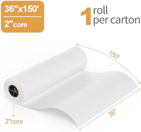 Wide Format Paper 36 in x 150 ft CAD Bond Rolls, 1 Roll Plotter Paper on 2" Core for CAD Drawings, Engineering Plans, GIS Maps & Architectural Designs - Image 2