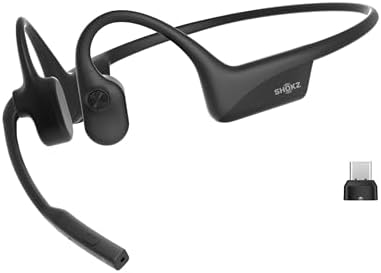 SHOKZ OpenComm2 UC Open-Ear Headset, USB-C Dongle, Noise-Canceling Mic by SHOKZ