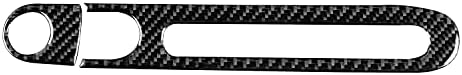 Real Black Carbon Fiber Car Co-Pilot Glove Storage Box Handle Switch Keyhole Panel Trim Sticker Compatible with Benz Smart Fortwo 2011 2012 2013 2014 2015 Auto Interior Accessories 2pcs - Image 6