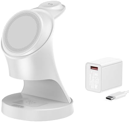 Wireless Charger,3 in 1 Magnetic Wireless Charger Stand, Fast Wireless Charging Dock for iPhone17/16/15/14/13/12 Series, Apple Watch Series, AirPods Pro. by Anywarphone