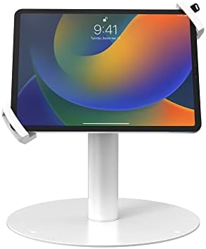 Anti-Theft iPad Desk Stand – CTA Desk Stand with Lockable Holder for iPad 10.9" 10th Gen - iPad 7th/8/9 Gen - iPad mini 6 - Galaxy Tab & More Tablets - White - (PAD-USGTW) - Image 6