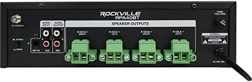 Rockville RPA40BT 4 Zone Home Receiver with 8 HC55 White Ceiling Speakers - Image 5