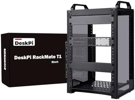 GeeekPi 8U Network Rack, 10 inch Mini Server Rack for Network, Servers, Audio, and Video Equipment, DeskPi RackMate T1, 7.87 inch Depth by GeeekPi