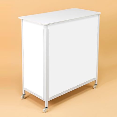 Mobile Portable Promotion Counter Table, Pop Up Podium Trade Show Exhibition Reception Event Desk Trade Show Display Counter Speech Stand ,Supermarket Tasting Table Advertising Display Banner Stand by Unknown