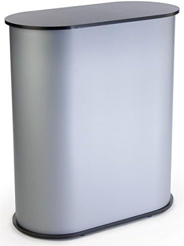 Displays2go Trade Show Counter with Satin Gray Sidewalls by Displays2go