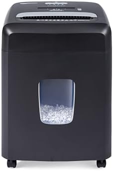 Amazon Basics 12 Sheet High Security Micro Cut Paper, Credit Card and CD Shredder with 6 Gallon Easy Emptying Bin, Casters, Black - Image 2