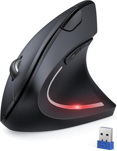 TECKNET 2.4G Ergonomic Mouse Vertical Wireless 4800 DPI Carpal Tunnel Mouse by Tecknet