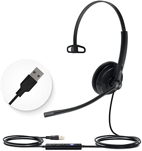 Yealink UH34 Lite Wired Headset,USB-A, Noise Canceling Mic,in-Line Controls by RedefineYourWorkplace