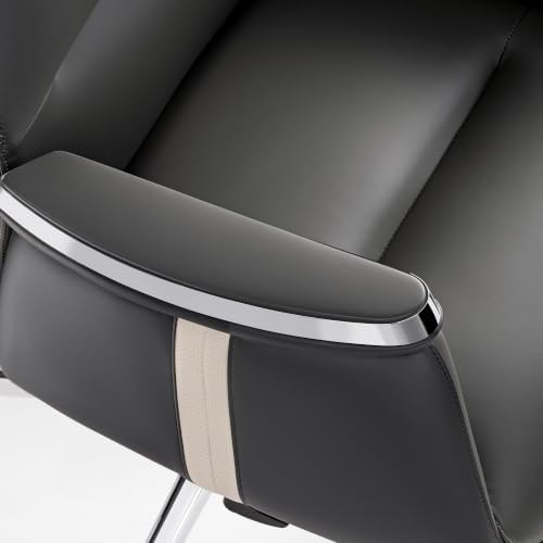 EUREKA ERGONOMIC Royal II Executive Office Chair, Silicone Leather, Gray - Image 4
