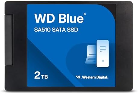 Western Digital 2TB WD Blue SA510 SATA Internal Solid State Drive SSD - SATA III 6 Gb/s, 2.5"/7mm, Up to 560 MB/s - WDS200T3B0A by Sandisk