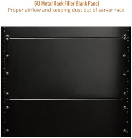 Tecmojo 6U Blank Panel,Rack Mount Plate for 19inch Server Rack,Network Rack,Enclosures and Cabinets,Solid,Black - Image 5