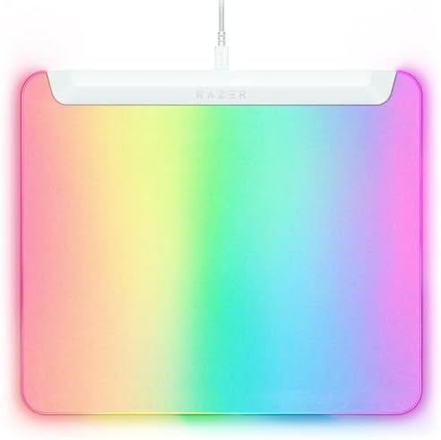 Razer Firefly V2 Pro Fully Illuminated RGB Gaming Mouse Mat, White by Unknown
