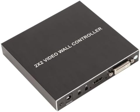 2x2 HDMI Video Wall Processor, Ultra HD 4 Channel DVI TV Wall Video Controller, 180° Rotating HDMI Splicing Display Processor with RS232 and IR Remote Control(US) - Image 3