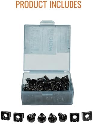 Tecmojo Rack Mount Screws 25 Pack - M6 Cage Nuts and M6 Screws, for Network Racks, Enclosures and Server Cabinets, Square Hole Installation - Image 5