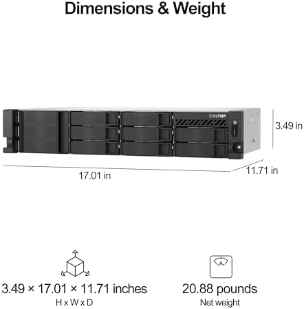 QNAP TS-855eU-RP-8G-US 8 Bay High-Speed 2U Short-Depth rackmount NAS with Dual-2.5GbE, Intel Atom CPU, Redundant 300W PSU, 8GB DDR4 Memory and 8-core Computing Power (Diskless) - Image 6